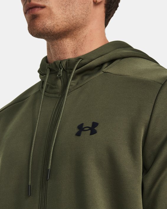 Men's Armour Fleece® Full-Zip Hoodie, Green, pdpMainDesktop image number 3
